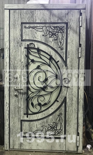 Шпон со стеклом и ковкой