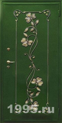 Входные двери порошок с ковкой Входные двери порошок с ковкой