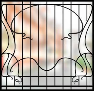 Сварная решетка на окно «Арт-деко» Сварная решетка на окно РС-29