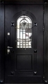Входная дверь с ковкой и стеклом