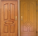 Двери стальные с отделкой массивом