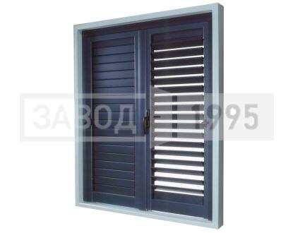 Синие ставни жалюзи на окна Синие ставни жалюзи на окна